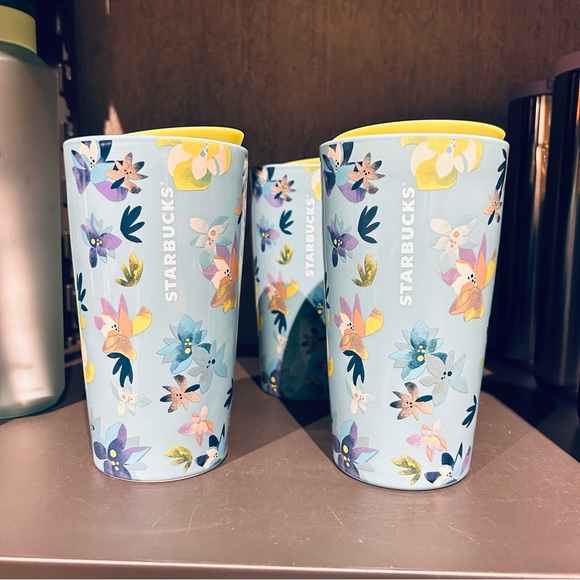 Starbucks Magnolia Flower Tumbler Ceramic Hot Cup Floral Mug New Valentines 2023 - Picture 7 of 9